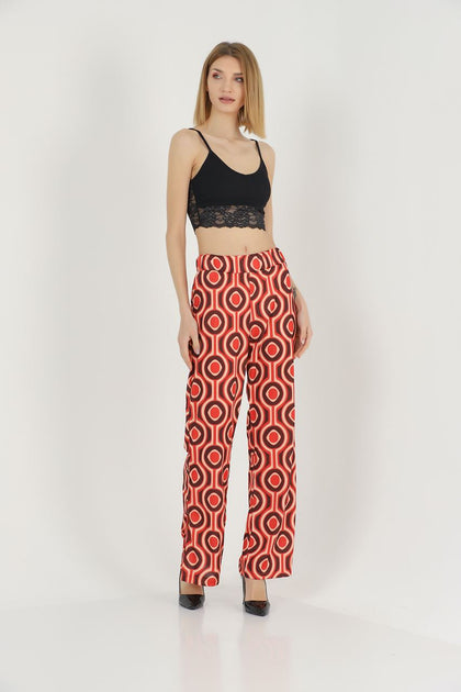 Women's Printed Wide Leg Pants - MWPWLP4