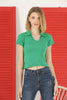 Women's Ribbed Crop Polo Top - WST415