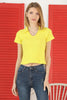 Women's Ribbed Crop Polo Top - WST421