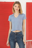 Women's Ribbed Crop Polo Top - WST423