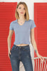 Women's Ribbed Crop Polo Top - WST423