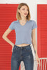 Women's Ribbed Crop Polo Top - WST423