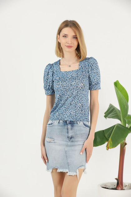 Women's Printed Detail Top - WST439