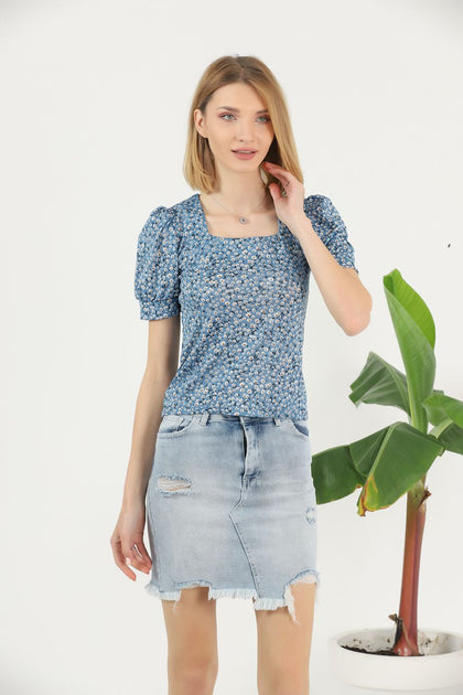 Women's Printed Detail Top - WST439