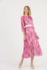 Women's Chiffon Overlay Printed Premium Tailored Maxi Dress - MWMSD214