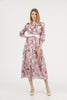 Women's Chiffon Overlay Printed Premium Tailored Maxi Dress - MWMSD209