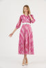 Women's Chiffon Overlay Printed Premium Tailored Maxi Dress - MWMSD214