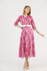 Women's Chiffon Overlay Printed Premium Tailored Maxi Dress - MWMSD214