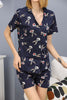 Women's 2 Piece Printed Night Wear Co Ord Set - WNCS127