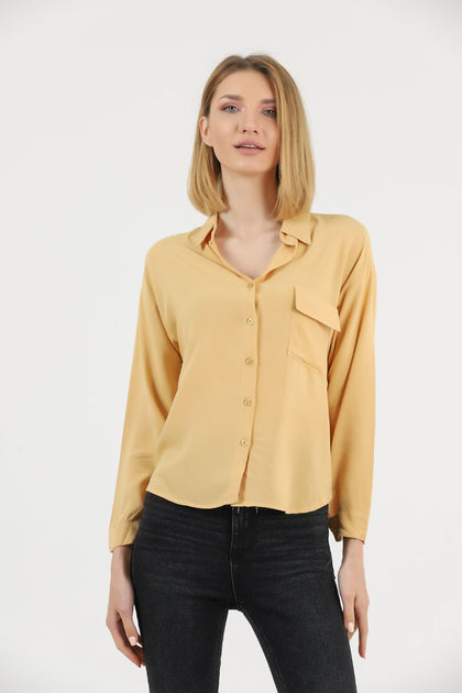 Women's Button Detail Top - WST455