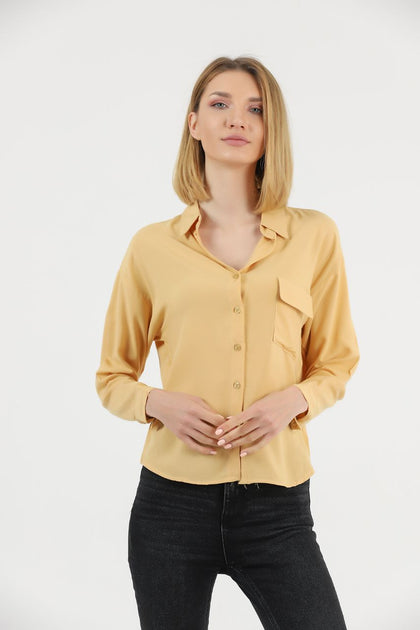 Women's Button Detail Top - WST455