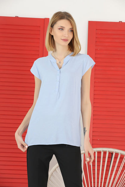 Women's Button Detail Top - WST459