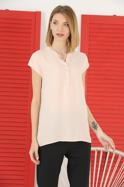 Women's Button Detail Top - WST460