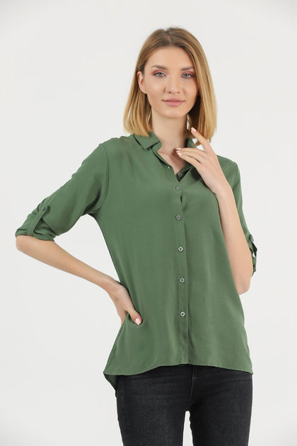 Women's Button Detail Top - WST475