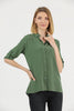 Women's Button Detail Top - WST475