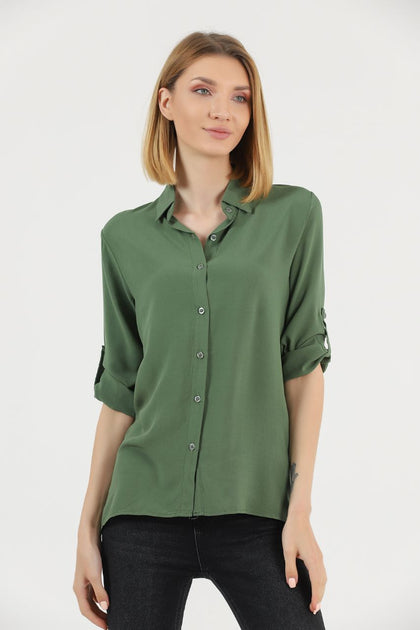 Women's Button Detail Top - WST475