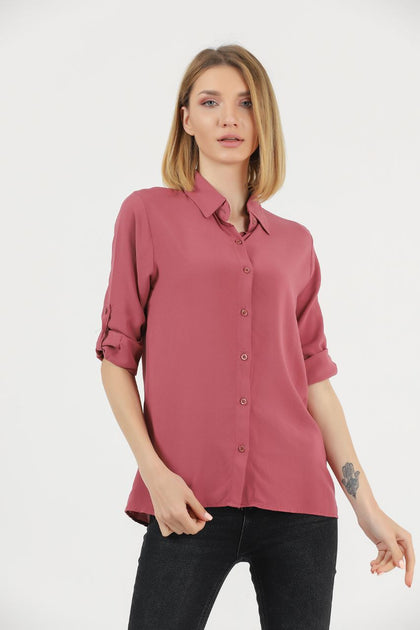 Women's Button Detail Top - WST476