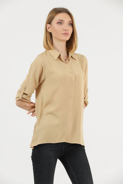 Women's Button Detail Top - WST477