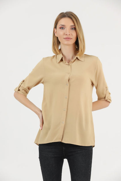 Women's Button Detail Top - WST477