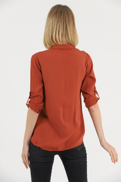 Women's Button Detail Top - WST479