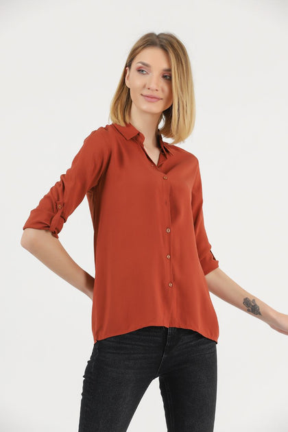 Women's Button Detail Top - WST479