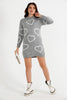 Womens Knitted Pattern Detail Dress MEWKND438