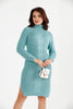 Womens Knitted Pattern High Neck Detail Dress MEWKND446