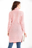 Womens Knitted Pattern High Neck Detail Dress MEWKND449