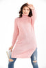 Womens Knitted Pattern High Neck Detail Dress MEWKND449