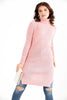 Womens Knitted Pattern High Neck Detail Dress MEWKND449