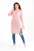 Womens Knitted Pattern High Neck Detail Dress MEWKND449