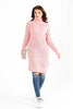 Womens Knitted Pattern High Neck Detail Dress MEWKND449