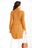 Womens Knitted Pattern High Neck Detail Dress MEWKND448