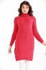 Womens Knitted Pattern High Neck Detail Dress MEWKND450