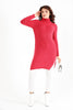 Womens Knitted Pattern High Neck Detail Dress MEWKND450