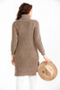 Womens Knitted Pattern High Neck Detail Dress MEWKND451