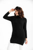 Womens Knitted Pattern High Neck Detail Dress MEWKND452