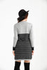 Womens Knitted Pattern Striped Pocket Detail Dress MEWKND458