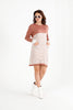 Womens Knitted Pattern Striped Pocket Detail Dress MEWKND460