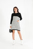 Womens Knitted Pattern Striped Pocket Detail Dress MEWKND461