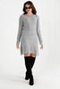 Womens Knitted Pattern Detail Dress MEWKND464