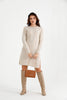 Womens Knitted Pattern Detail Dress MEWKND469