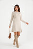 Womens Knitted Pattern Detail Dress MEWKND469