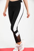 Women's Contrast Panel Mesh Detail Active Wear Leggings - WAL169