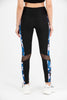 Women's Contrast Panel Mesh Detail Active Wear Leggings - WAL168