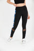 Women's Contrast Panel Mesh Detail Active Wear Leggings - WAL168