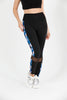 Women's Contrast Panel Mesh Detail Active Wear Leggings - WAL168