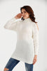 Women's High Neck Detail Long Sweater by Memnu - MEWS811