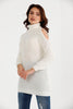 Women's High Neck Detail Long Sweater by Memnu - MEWS811