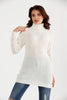 Women's High Neck Detail Long Sweater by Memnu - MEWS811